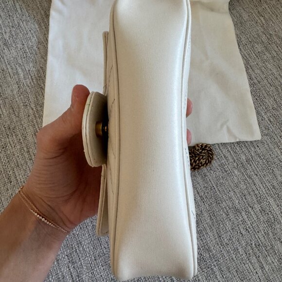 Authentic Gucci GG Marmont Flap Bag Matelasse Leather Super Mini - Picture 5 of 11